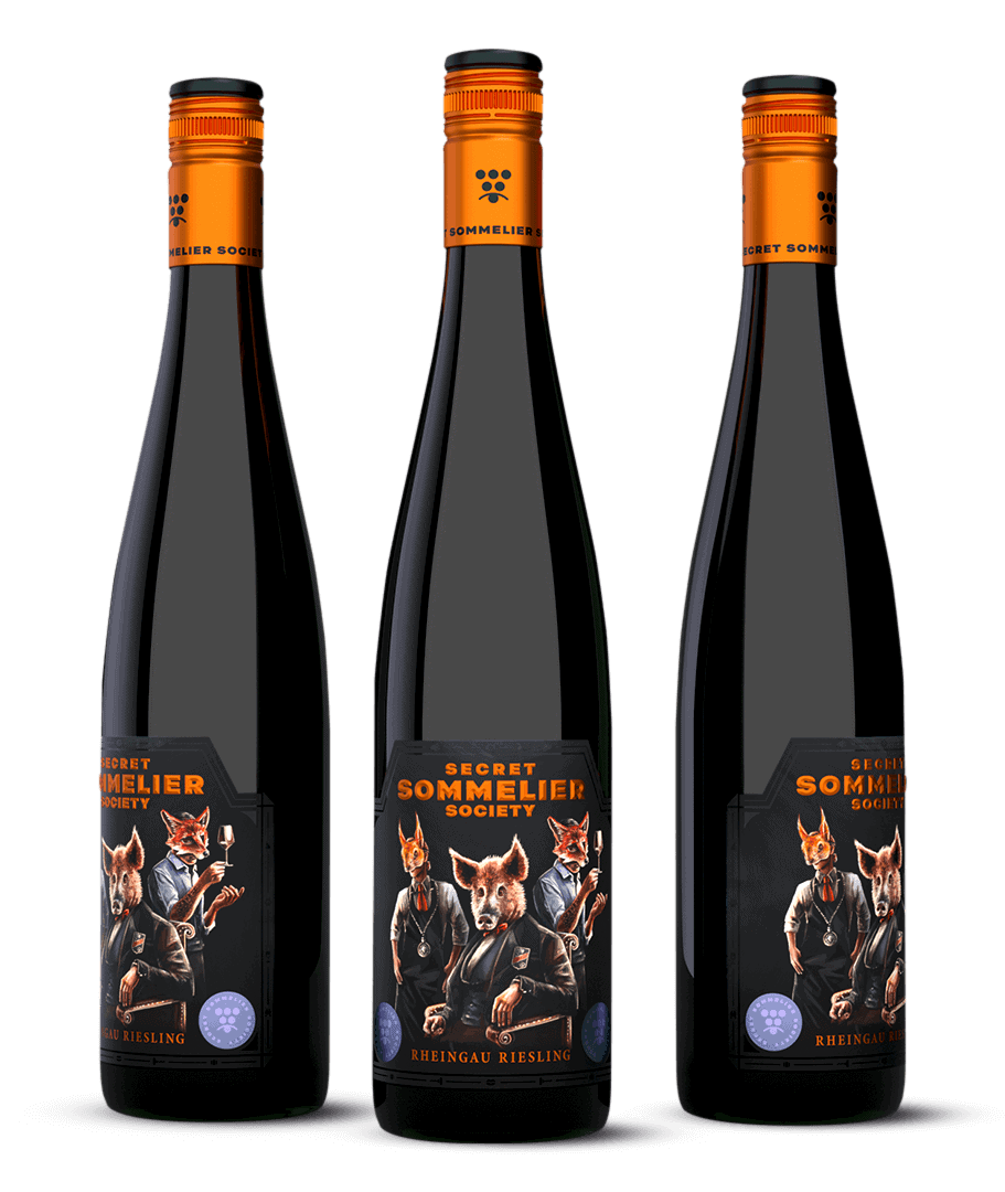 Secret Sommelier Society Rheingau Riesling bottles